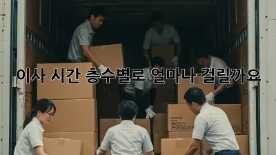이사 시간, 층수별로 얼마나 걸릴까요?